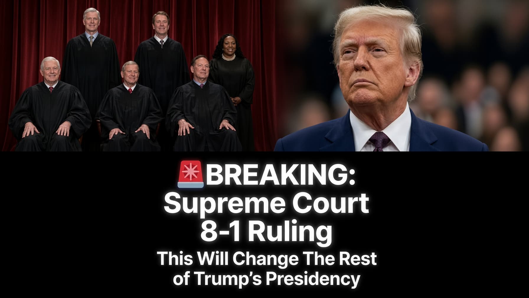 (-) TRUMP STUNNED! — SUPREME COURT RULES 8-1 THAT HE CAN… SHOCKING RULING SENDS WAVES THROUGH WASHINGTON!