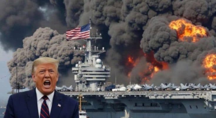 🚨BREAKING: Shocking reports are circulating that a Russian Su-57 stealth fighter pilot has allegedly carried out a devastating strike on a U.S. aircraft carrier reportedly transporting more than 700 tanks