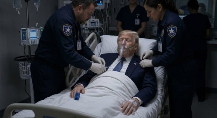 ‘White House‘ Donald Trump lay in an intensive-care room
