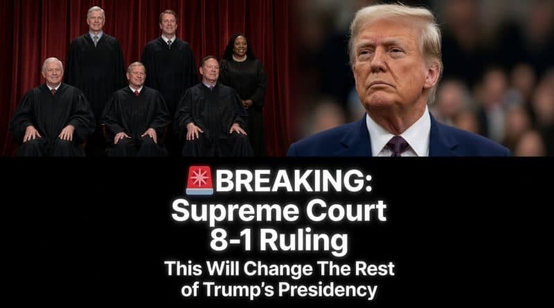 🚨TRUMP STUNNED! — SUPREME COURT RULES 8-1 THAT HE CAN… SHOCKING RULING SENDS WAVES THROUGH WASHINGTON!