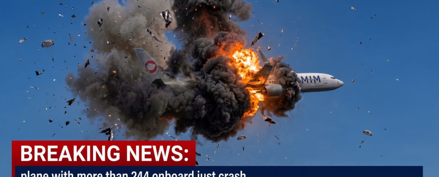 🚨!! Passenger Plane Crash Reportedly Triggers Major Emergency Response as 244 Are Feared Dead